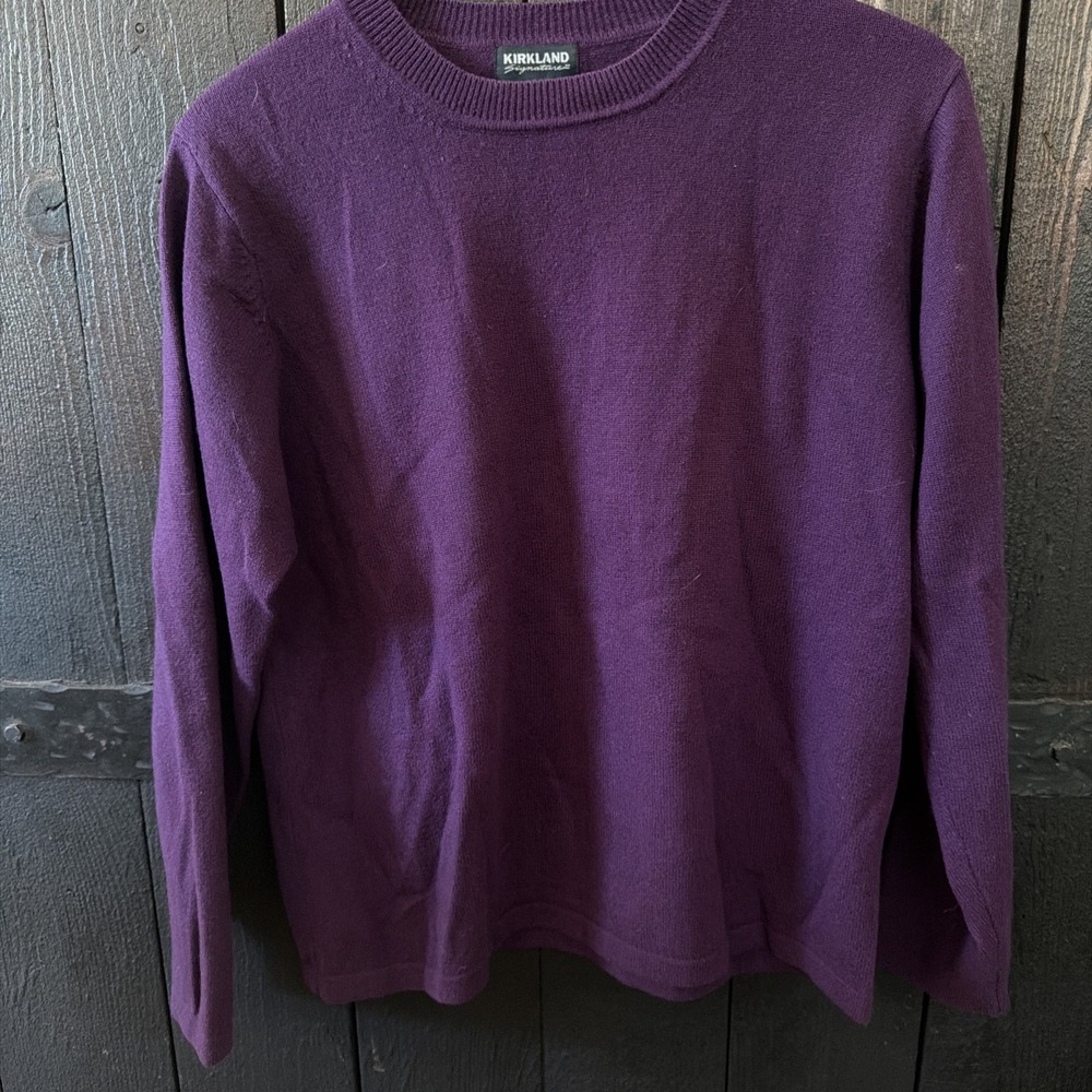 Kirkland Signature 100% 2ply Cashmere Sweater Womens Size Small Purple O